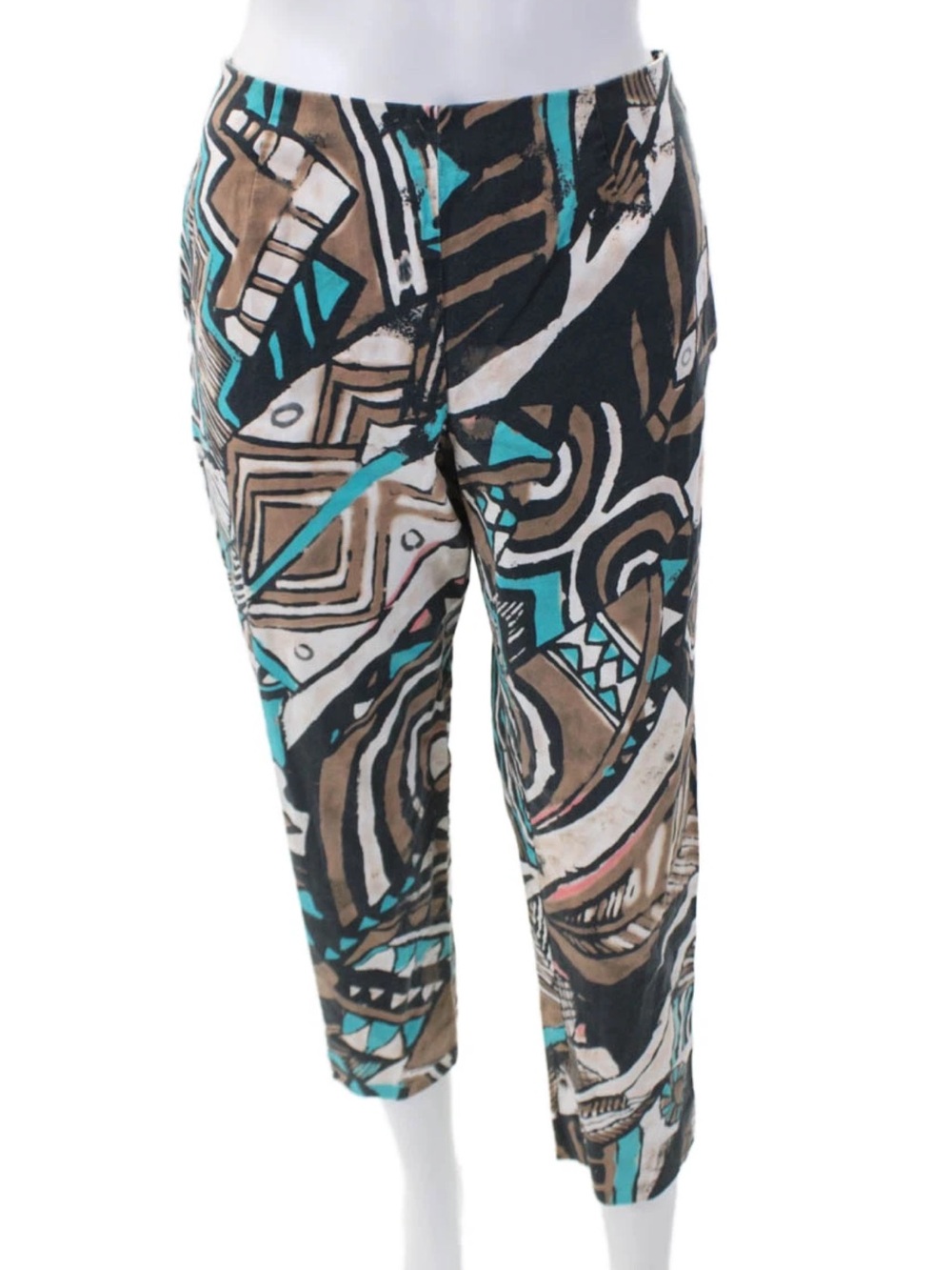 Abstract Print Cropped Pants - Multicolor - Picture 2 of 3